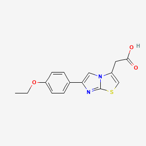 molecular formula C15H14N2O3S B2800611 2-[6-(4-Ethoxyphenyl)imidazo[2,1-b][1,3]thiazol-3-yl]acetic acid CAS No. 891752-37-7