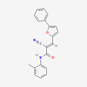 (E)-2-cyano-3-(5-phenylfuran-2-yl)-N-(o-tolyl)acrylamide