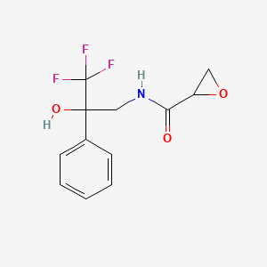 N-(3,3,3-Trifluoro-2-hydroxy-2-phenylpropyl)oxirane-2-carboxamide