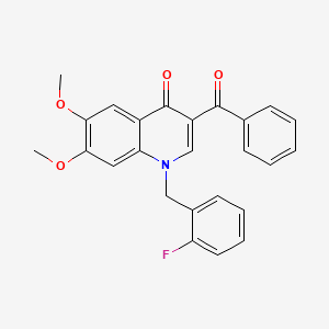 3-Benzoyl-1-[(2-fluorophenyl)methyl]-6,7-dimethoxy-1,4-dihydroquinolin-4-one