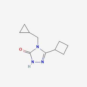 molecular formula C10H15N3O B2800635 3-cyclobutyl-4-(cyclopropylmethyl)-4,5-dihydro-1H-1,2,4-triazol-5-one CAS No. 2197827-98-6