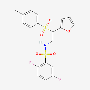 2,5-difluoro-N-(2-(furan-2-yl)-2-tosylethyl)benzenesulfonamide