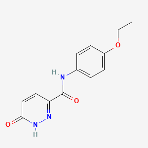 molecular formula C13H13N3O3 B2800640 N-(4-ethoxyphenyl)-6-oxo-1,6-dihydropyridazine-3-carboxamide CAS No. 845667-63-2