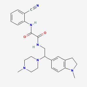N1-(2-cyanophenyl)-N2-(2-(1-methylindolin-5-yl)-2-(4-methylpiperazin-1-yl)ethyl)oxalamide