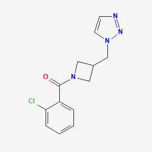 molecular formula C13H13ClN4O B2800647 1-{[1-(2-chlorobenzoyl)azetidin-3-yl]methyl}-1H-1,2,3-triazole CAS No. 2309192-14-9