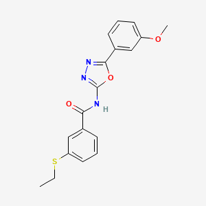 3-ethylsulfanyl-N-[5-(3-methoxyphenyl)-1,3,4-oxadiazol-2-yl]benzamide