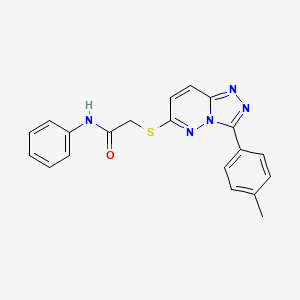 N-phenyl-2-((3-(p-tolyl)-[1,2,4]triazolo[4,3-b]pyridazin-6-yl)thio)acetamide