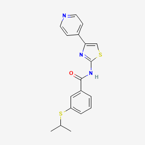 3-(isopropylthio)-N-(4-(pyridin-4-yl)thiazol-2-yl)benzamide