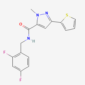 N-(2,4-difluorobenzyl)-1-methyl-3-(thiophen-2-yl)-1H-pyrazole-5-carboxamide