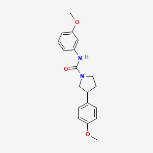 molecular formula C19H22N2O3 B2800665 N-(3-methoxyphenyl)-3-(4-methoxyphenyl)pyrrolidine-1-carboxamide CAS No. 1210343-97-7
