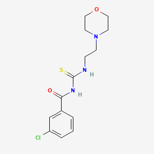 3-chloro-N-(2-morpholin-4-ylethylcarbamothioyl)benzamide