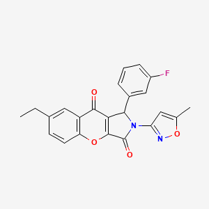 7-Ethyl-1-(3-fluorophenyl)-2-(5-methylisoxazol-3-yl)-1,2-dihydrochromeno[2,3-c]pyrrole-3,9-dione