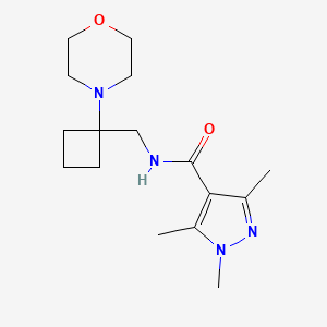 1,3,5-Trimethyl-N-[(1-morpholin-4-ylcyclobutyl)methyl]pyrazole-4-carboxamide