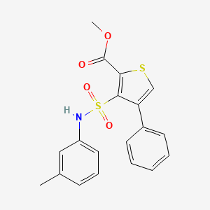 molecular formula C19H17NO4S2 B2800680 Methyl 3-[(3-methylphenyl)sulfamoyl]-4-phenylthiophene-2-carboxylate CAS No. 895263-30-6