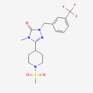 4-methyl-3-(1-(methylsulfonyl)piperidin-4-yl)-1-(3-(trifluoromethyl)benzyl)-1H-1,2,4-triazol-5(4H)-one