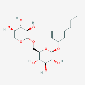 molecular formula C19H34O10 B2800704 3-[(6-O-alpha-L-Arabinopyranosyl-beta-D-glucopyranosyl)oxy]-1-octene CAS No. 244775-53-9