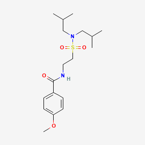 N-(2-(N,N-diisobutylsulfamoyl)ethyl)-4-methoxybenzamide