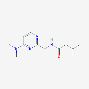 molecular formula C12H20N4O B2800709 N-((4-(二甲胺基)嘧啶-2-基)甲基)-3-甲基丁酰胺 CAS No. 1797223-89-2