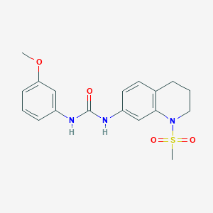 molecular formula C18H21N3O4S B2800712 1-(3-Methoxyphenyl)-3-(1-(methylsulfonyl)-1,2,3,4-tetrahydroquinolin-7-yl)urea CAS No. 1203334-42-2
