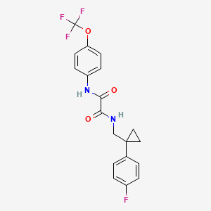 molecular formula C19H16F4N2O3 B2800715 N1-((1-(4-氟苯基)环丙基)甲基)-N2-(4-(三氟甲氧基)苯基)草酰胺 CAS No. 1049445-00-2