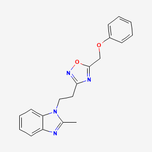 2-methyl-1-{2-[5-(phenoxymethyl)-1,2,4-oxadiazol-3-yl]ethyl}-1H-benzimidazole