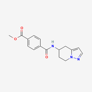 molecular formula C16H17N3O3 B2800720 Methyl 4-((4,5,6,7-tetrahydropyrazolo[1,5-a]pyridin-5-yl)carbamoyl)benzoate CAS No. 2034587-48-7