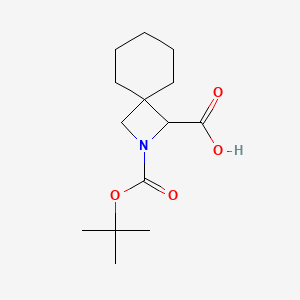 molecular formula C14H23NO4 B2800728 2-[(tert-Butoxy)carbonyl]-2-azaspiro[3.5]nonane-1-carboxylic acid CAS No. 247089-12-9