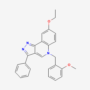 molecular formula C26H23N3O2 B2800729 8-ethoxy-5-(2-methoxybenzyl)-3-phenyl-5H-pyrazolo[4,3-c]quinoline CAS No. 866728-64-5