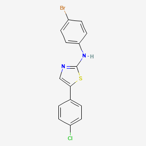 molecular formula C15H10BrClN2S B2800730 N-(4-bromophenyl)-5-(4-chlorophenyl)-1,3-thiazol-2-amine CAS No. 297150-37-9