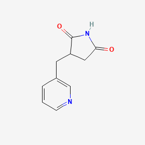 molecular formula C10H10N2O2 B2800734 3-(Pyridin-3-ylmethyl)pyrrolidine-2,5-dione CAS No. 1339361-33-9