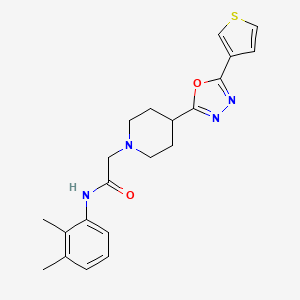 molecular formula C21H24N4O2S B2800767 N-(2,3-DIMETHYLPHENYL)-2-{4-[5-(THIOPHEN-3-YL)-1,3,4-OXADIAZOL-2-YL]PIPERIDIN-1-YL}ACETAMIDE CAS No. 1448064-39-8