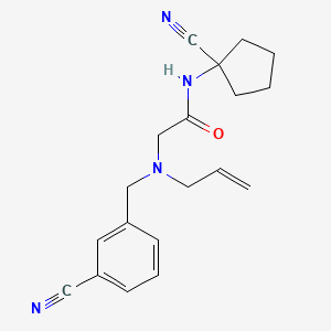 N-(1-cyanocyclopentyl)-2-{[(3-cyanophenyl)methyl](prop-2-en-1-yl)amino}acetamide