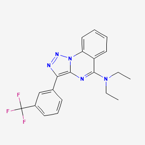 molecular formula C20H18F3N5 B2800795 N,N-diethyl-3-[3-(trifluoromethyl)phenyl][1,2,3]triazolo[1,5-a]quinazolin-5-amine CAS No. 902581-04-8