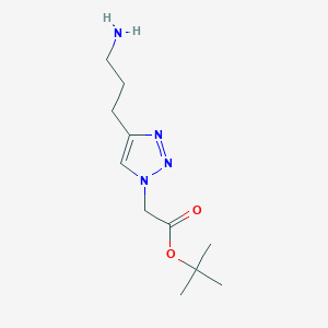 molecular formula C11H20N4O2 B2800797 Tert-butyl 2-[4-(3-aminopropyl)triazol-1-yl]acetate CAS No. 2287313-81-7