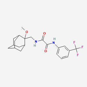 molecular formula C21H25F3N2O3 B2800799 N-[(2-methoxyadamantan-2-yl)methyl]-N'-[3-(trifluoromethyl)phenyl]ethanediamide CAS No. 1797901-69-9
