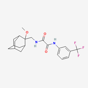 molecular formula C21H25F3N2O3 B2800799 N1-(((1R,3S,5r,7r)-2-甲氧基孔雀石-2-基)甲基)-N2-(3-(三氟甲基)苯基)草酰胺 CAS No. 1797901-69-9