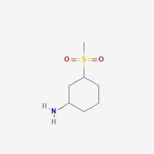 molecular formula C7H15NO2S B2800805 3-Methanesulfonylcyclohexan-1-amine CAS No. 1016531-25-1
