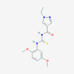 molecular formula C15H18N4O3S B280081 N-(2,5-dimethoxyphenyl)-N'-[(1-ethyl-1H-pyrazol-4-yl)carbonyl]thiourea 