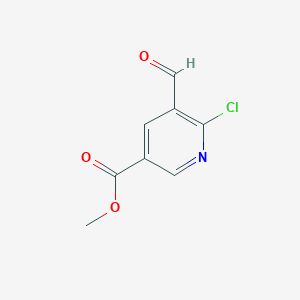 molecular formula C8H6ClNO3 B2800812 Methyl 6-chloro-5-formylnicotinate CAS No. 176433-65-1