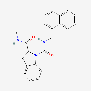 molecular formula C22H21N3O2 B2800821 N2-methyl-N1-(naphthalen-1-ylmethyl)indoline-1,2-dicarboxamide CAS No. 1103518-41-7