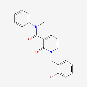 molecular formula C20H17FN2O2 B2800840 1-(2-fluorobenzyl)-N-methyl-2-oxo-N-phenyl-1,2-dihydropyridine-3-carboxamide CAS No. 941953-10-2