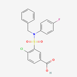 B2800845 3-{[Benzyl(4-fluorophenyl)amino]sulfonyl}-4-chlorobenzoic acid CAS No. 727704-67-8