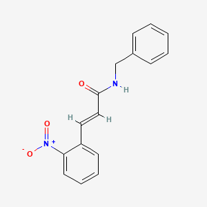 molecular formula C16H14N2O3 B2800865 (2E)-N-苄基-3-(2-硝基苯基)丙烯酰胺 CAS No. 1085449-53-1