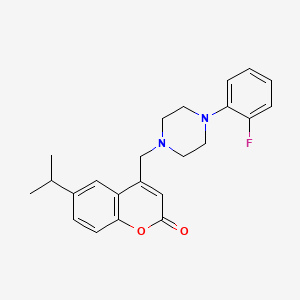 B2800885 4-((4-(2-fluorophenyl)piperazin-1-yl)methyl)-6-isopropyl-2H-chromen-2-one CAS No. 877783-53-4