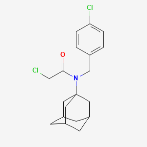 molecular formula C19H23Cl2NO B2800886 N-(adamantan-1-yl)-2-chloro-N-[(4-chlorophenyl)methyl]acetamide CAS No. 771500-68-6