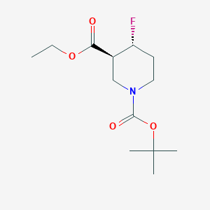 molecular formula C13H22FNO4 B2800901 Rac-1-tert-butyl 3-ethyl (3r,4s)-4-fluoropiperidine-1,3-dicarboxylate CAS No. 2173996-25-1