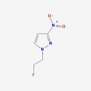 molecular formula C5H6FN3O2 B2800919 1-(2-fluoroethyl)-3-nitro-1H-pyrazole CAS No. 1429419-08-8