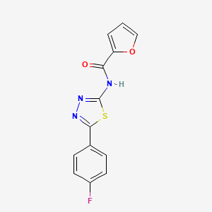 molecular formula C13H8FN3O2S B2801003 N-[5-(4-fluorophenyl)-1,3,4-thiadiazol-2-yl]furan-2-carboxamide CAS No. 321530-48-7