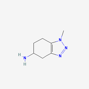 molecular formula C7H12N4 B2801011 1-methyl-4,5,6,7-tetrahydro-1H-1,2,3-benzotriazol-5-amine CAS No. 1781899-23-7