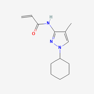 N-(1-Cyclohexyl-4-methylpyrazol-3-yl)prop-2-enamide